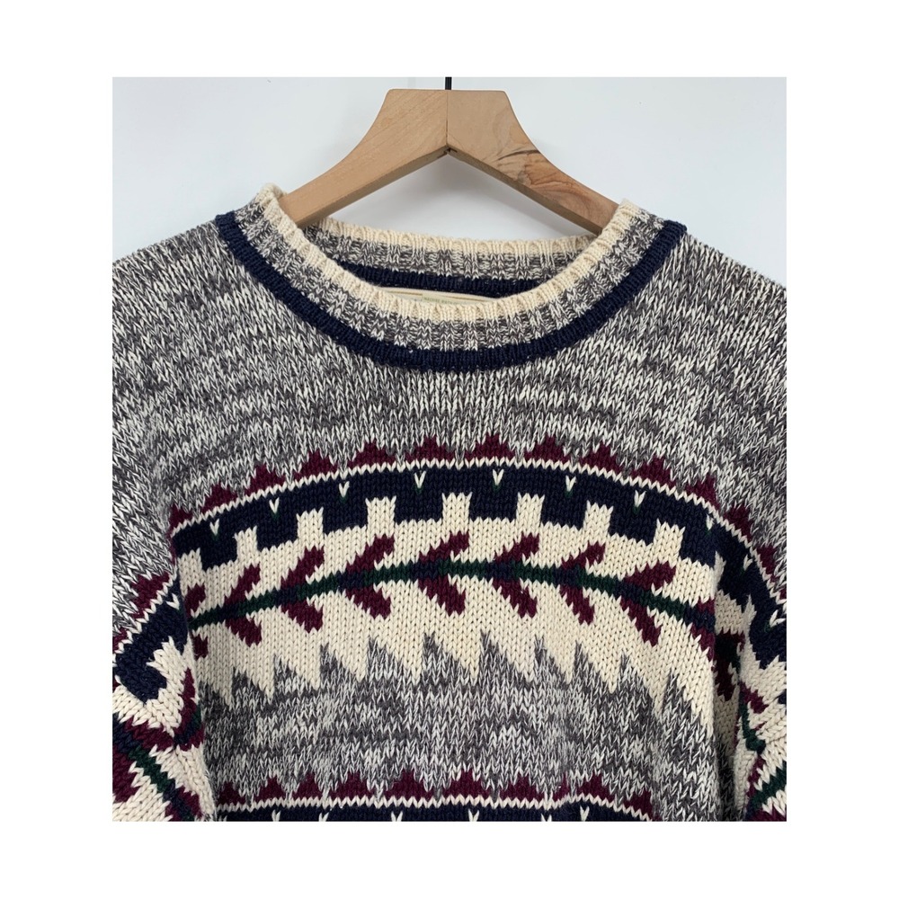 Vintage Trails End Sweater Mens XL Aztec Fair Isle Thick Cotton Cosby Ski 90s